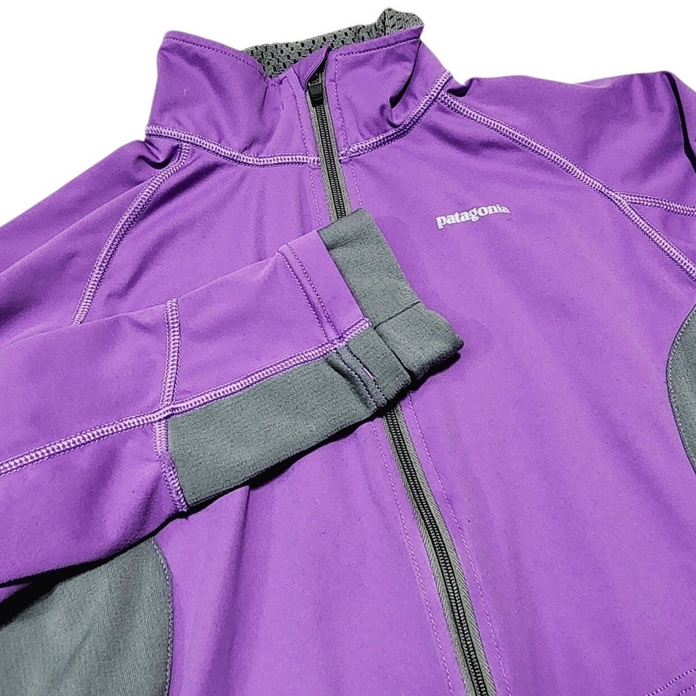 Patagonia Wind Shield Jacket Women S Purple Full Zip‎ Softshell Cycling Running